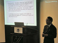 Khanh Tran, Chief Engineer with Canadian Coast Guard deliver a technical paper
